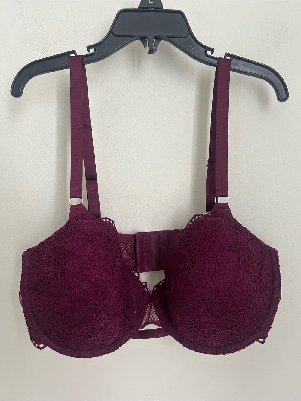 DKNY Burgundy Lace Underwire Bra